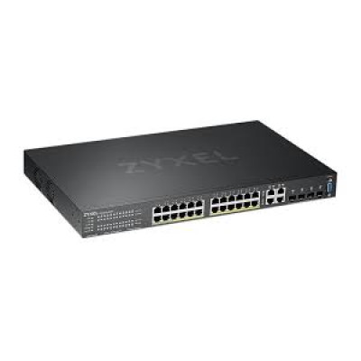 Zyxel GS2220-28HP - Switch - Managed - 24 x 10/100/1000 (PoE+) + 4 x combo Gigabit SFP - rack-mountable - PoE+ (375 W)